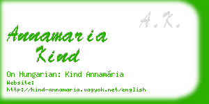 annamaria kind business card